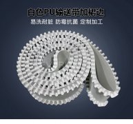 白色PU輸送帶加裙邊食品級耐油食品醫(yī)藥包裝流水線工業(yè)皮帶 白色PU輸送帶加裙邊食品級耐油食品醫(yī)藥包裝流水線工業(yè)皮帶